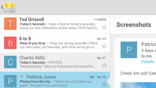 Android's Stock Email App Arrives on the Play Store