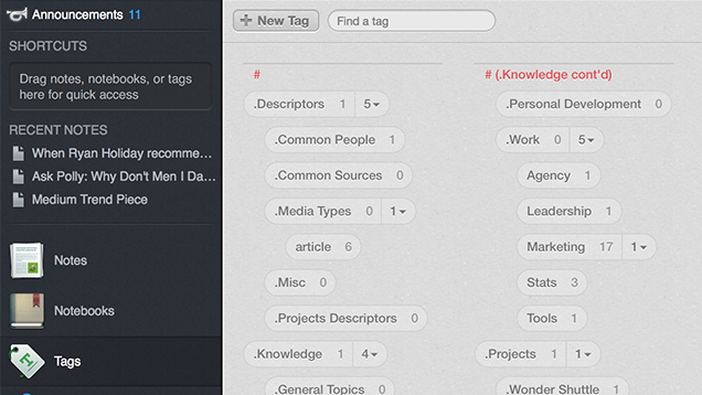 Organize Evernote with This Powerful Tagging System