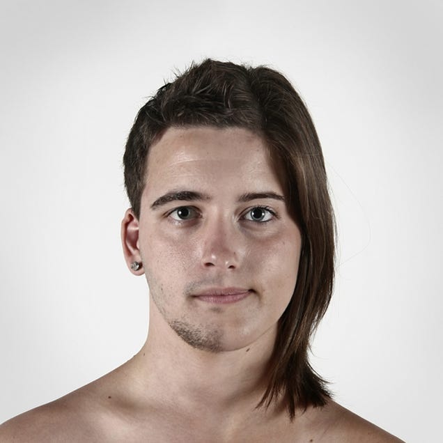 Mutant family portraits combine fathers and daughters into a single body