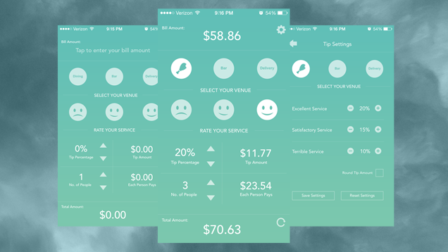 Gratuity for iOS Is a Clean, Simple Tip Calculator With Bill Splitting