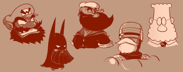 Famous characters look more badass with cool beards on them