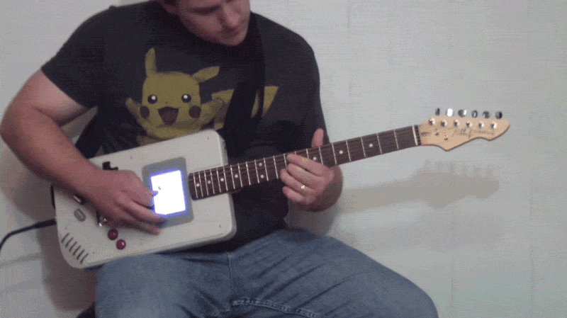 Play Pokémon While Shredding Hot Riffs With This Combination Electric Guitar and Game Boy