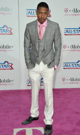NBA All-Stars On The "Magenta Carpet"