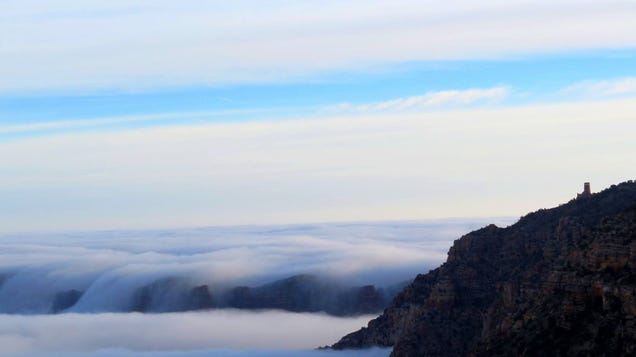 The Grand Canyon Looks Creepy When Filled With Fog