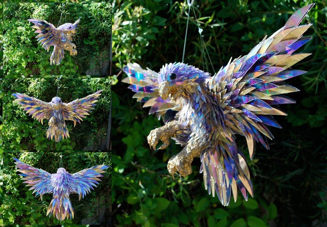 What if birds had shattered CDs instead of feathers?