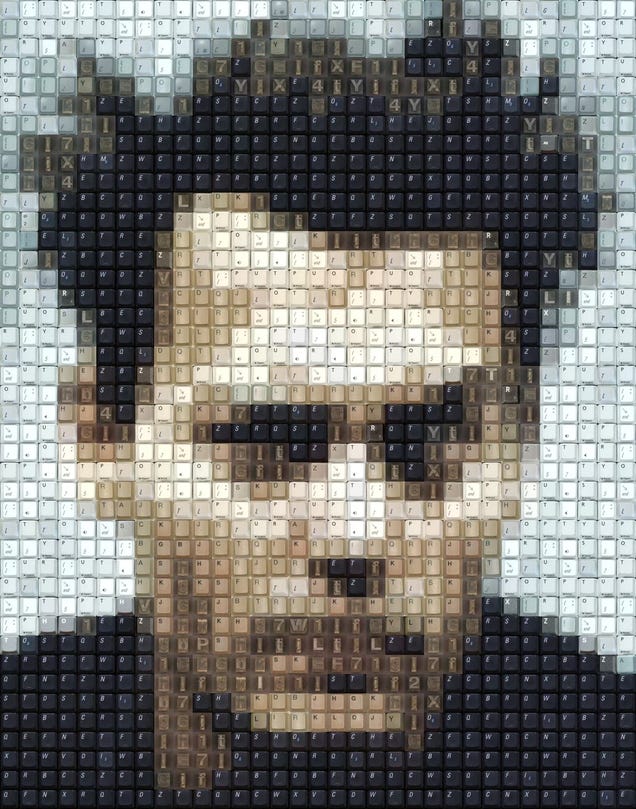 Watch as Dead Keyboards Become Portraits of Celebrities