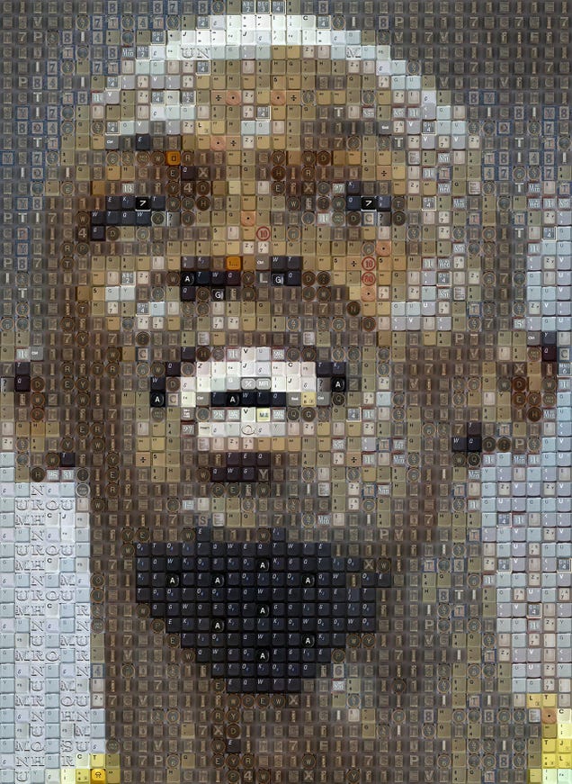 Watch as Dead Keyboards Become Portraits of Celebrities