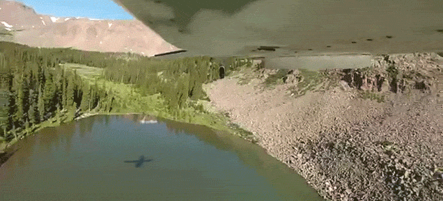 Airplane drops fish bombs to repopulate lake