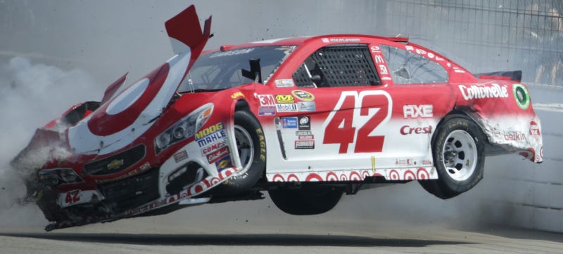 NASCAR's Kyle Larson Is Still Sore From Massive Wall Hit Last Weekend