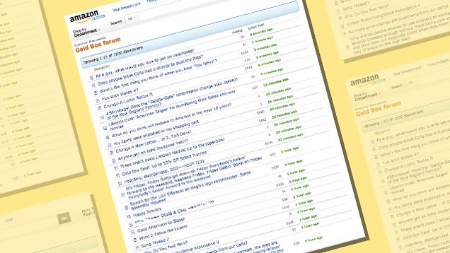 Amazon's Gold Box Forum Is a Beautiful Pocket of Internet Insanity