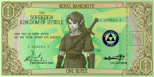 Kingdom Of Hyrule Decommissions Actual Rupees, Switches To Paper Curency