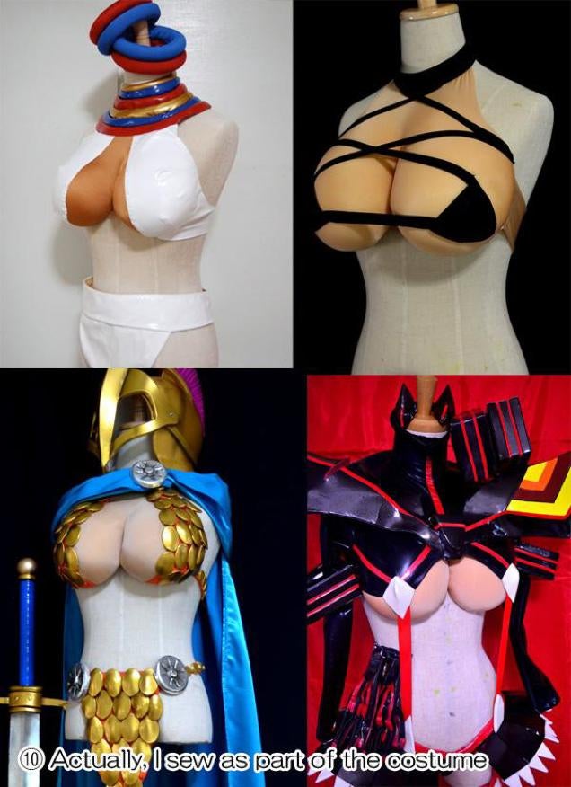 Catsuit Costumes Huge Tits Realistic Fake Boobs Cosplay For