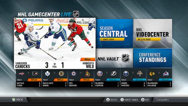 Lockout Over, NHL GameCenter Takes to the Ice on Xbox Live