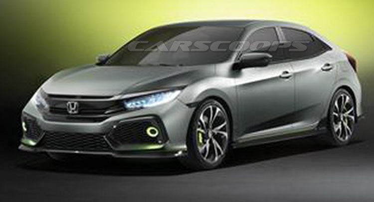 The 2017 Honda Civic Hatch Concept Looks Ready For A Track Day