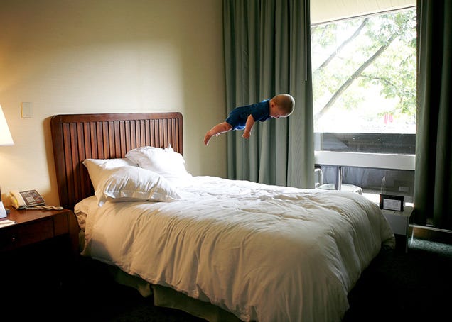 Photographer refuses to reveal how she made her baby fly