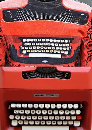 How A Blogger's Photo of a Red Typewriter Inspired a Designer Dress