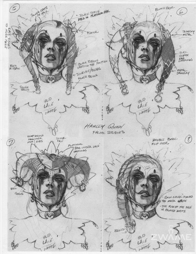 Concept art shows the disturbing evolution of Batman: Arkham City's Harley Quinn