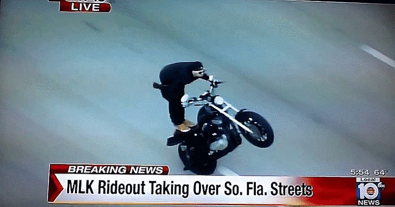 Florida Riders Spent MLK Day Shutting Down Streets With Crazy Motorcycle Antics 