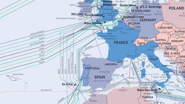 Aquí están todos los cables submarinos que hacen posible Internet