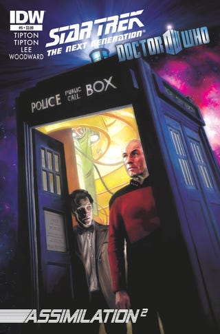A first look at the Star Trek/Doctor Who crossover comic!