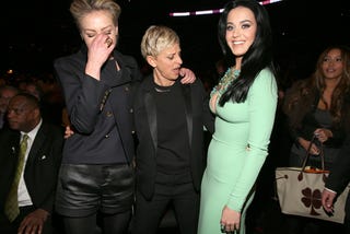 Forget What You Heard: Ellen Staring at Katy Perry's Boobs Is the Only Grammy Moment Worth Revisiting