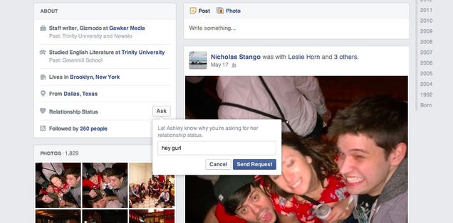 Facebook's Letting You Harass People About Their Relationship Status