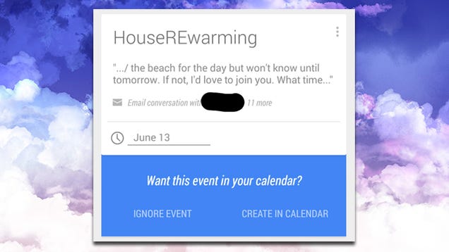 Google Now Adds "Inferred Events," Suggests Calendar Events From Email