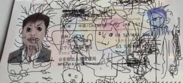Man is stuck in South Korea after his kid doodled all over his passport