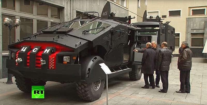 Putin Inspects The Federal Security Service's 'Punisher' And Other Intimidating Vehicles