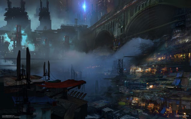Amazing Concept Art of a Blade Runner-ified Paris