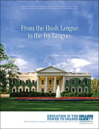 If Only We Had An Ivy Leaguer In The White House...