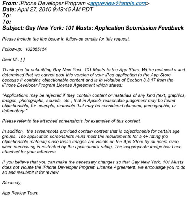 Apple Rejects Gay-Sightseeing App Over Gay Sights