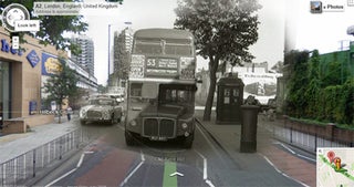 These vintage photo mashups show the places once visited by the Doctor
