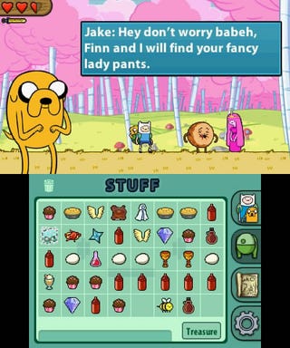 Gaze Upon The Various Shapes Jake Will Take In The 3DS Adventure Time Game