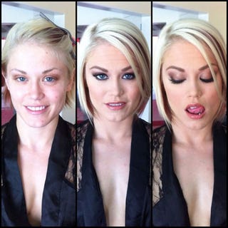 How About That: Porn Stars Look Different Before and After Their Makeup Makeovers