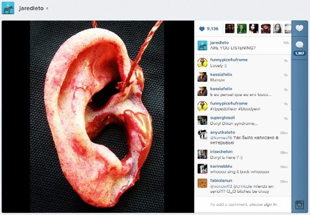 Jared Leto Claims Crazed Fan Sent Him Severed Ear as a Gift, Posts Photo of Severed Ear to Prove It (NSFW)