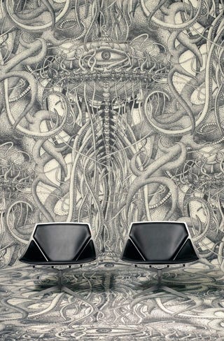 These gorgeous H.P. Lovecraft inspired monster rugs can be on your floors!