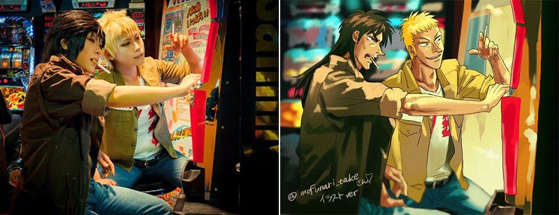 Cosplayers Turned into Drawings