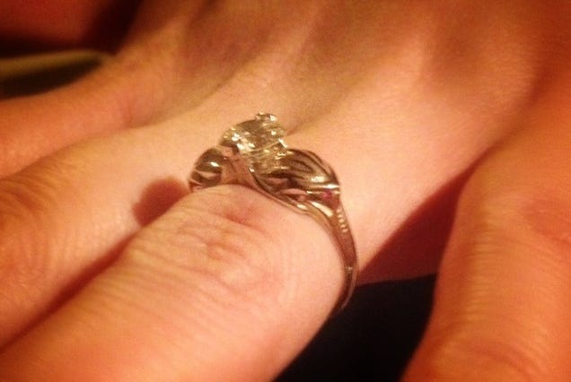 This Cylon engagement ring is frakking amazing
