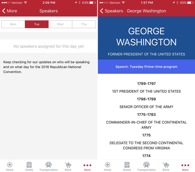 The RNC's Only Scheduled Speaker Is George “I’ve Been Dead for 200 Years” Washington