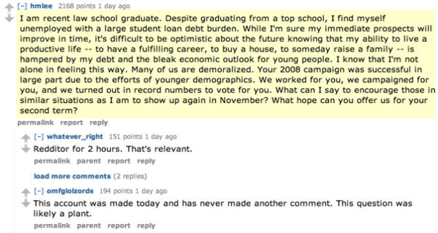 Reddit Libertarians Accuse Obama Administration of 'Planting' Questions in AMA