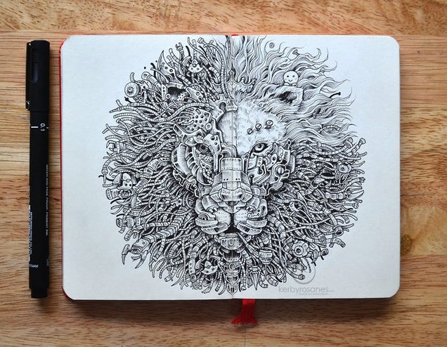 You can get lost for hours in these insanely intricate doodles