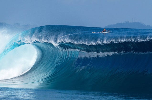 This wave looks like one giant comfortable mattress