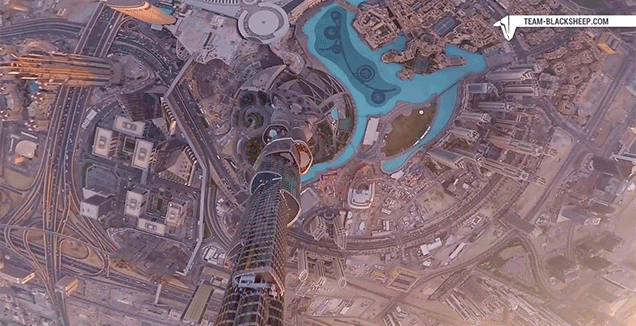 Seeing a Drone Zoom Down the Burj Khalifa Feels Like Free Falling