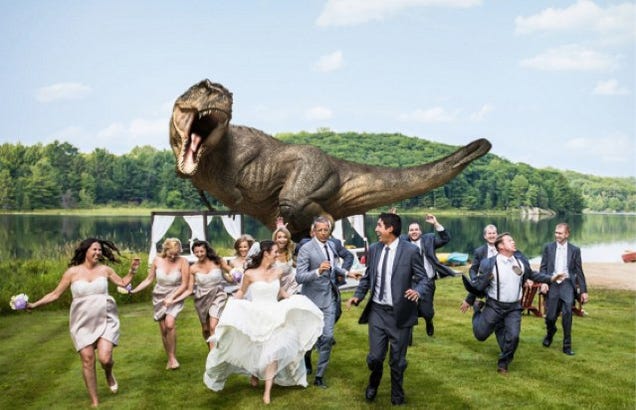 Jeff Goldblum Starred in a Couple's Jurassic Park Wedding Photo