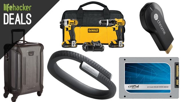 Chromecast $5 Off, DEWALT Bundles, Dell Monitors, Awesome Carry-Ons