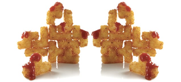 Where's the Straight Line Piece for These Tetris Tater Tots?!