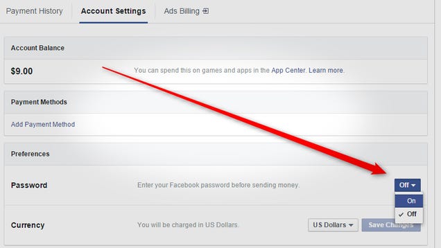 PSA: Enable This Setting to Password Protect Facebook Payments
