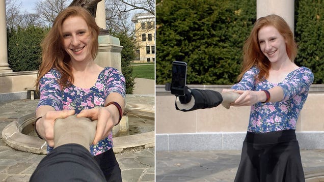 A Fake Arm Selfie Stick Only Makes You Look Less Sad in Photographs