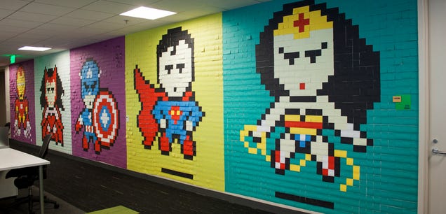 This Guy's Office Post-It Murals Put The Rest of Us To Shame